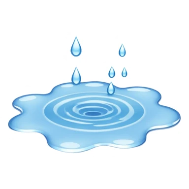 cinematic realistic _ puddle of water sticker