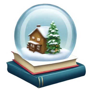 snowglobe with a book inside  sticker