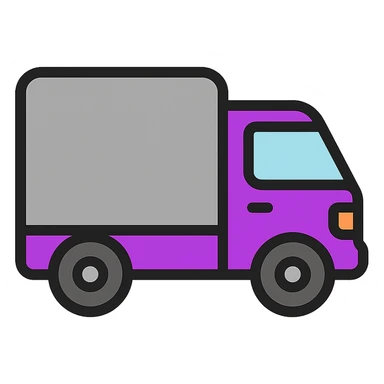 purple and gray truck sticker