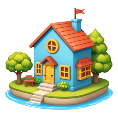 Gible-style little city and small home sticker