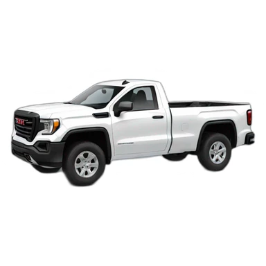 GMC sierra 2023 white 2 doors sticker