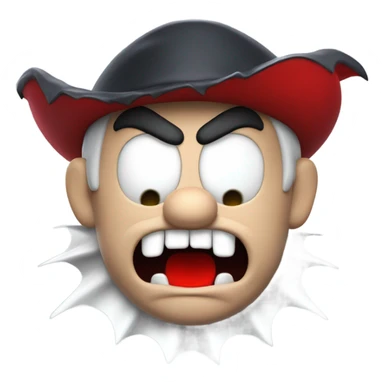 Mario as ghost vampire angry sticker