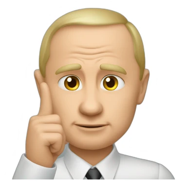 Putin signaling I don’t know sticker