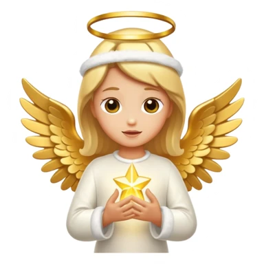 Christmas angle gold like light sticker