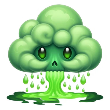 a poisonous cloud of gas, dark swamp color, realism-style sticker