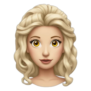 lady-gaga-bow-in-hair-realistic sticker