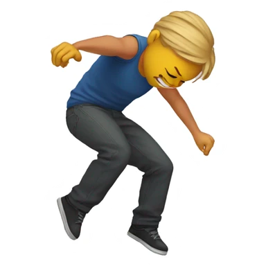 A faceplant  sticker