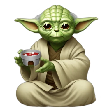 Yoda qui boit du coca sticker