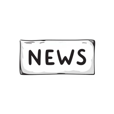 A paper sheet with word NEWS on it sticker