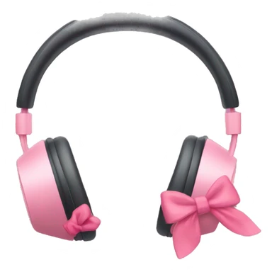apple headphones with pink bows around it sticker