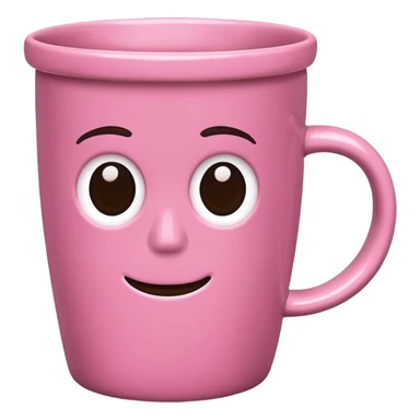 black coffee in a pink mug sticker