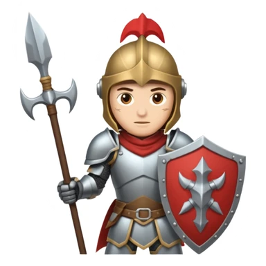 War + armor + halberd sticker