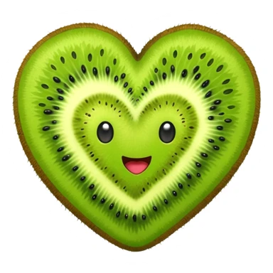Kiwi heart sticker