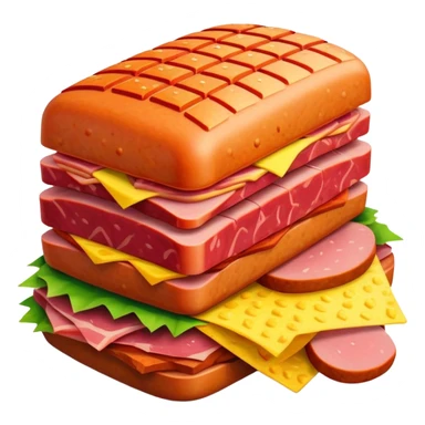 matisse style spam meat landscape sticker