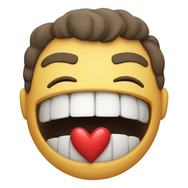 upside down heart in mouth sticker