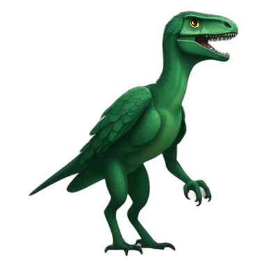 dark green raptor party sticker