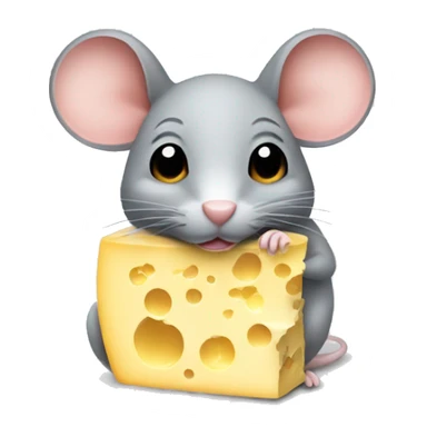 mouse with cheese  sticker