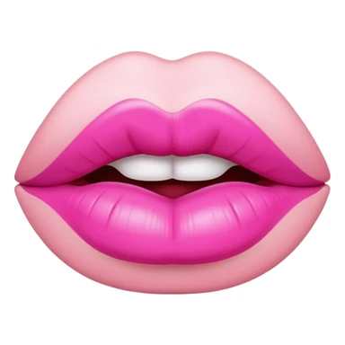 pink version of 💋 sticker