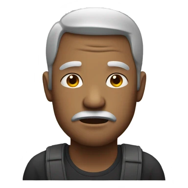 Man with annoyed face  sticker