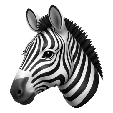 black and white zebra face sticker