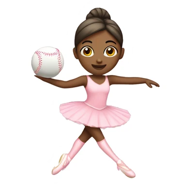 Ballerina holding softball sticker