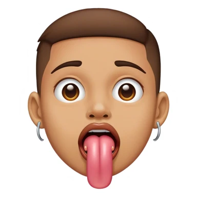 Tongue piercing sticker