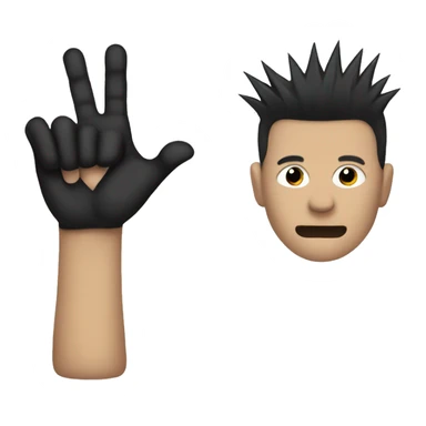 Punk rock hand sign sticker