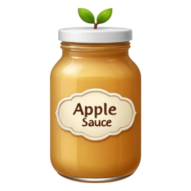apple sauce jar labeled apple sauce sticker