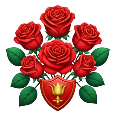 brasão com rosas condessa vermelha sticker
