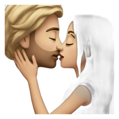 girl kiss sticker