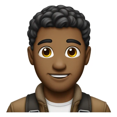 Male handsome with nose piercing, necklace and ear ring sticker