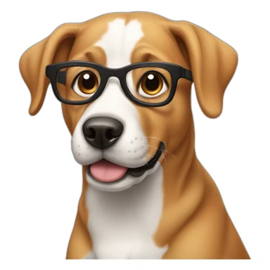 dog with spec sticker