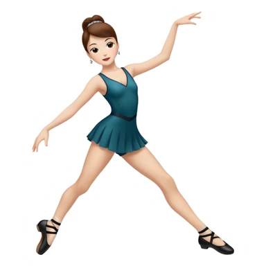 Jazz dancer white with brown hair wearing jazz shoes sticker