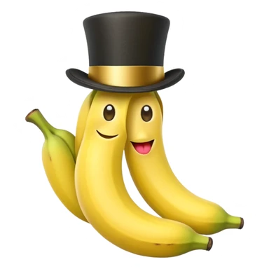 Banana in a top hat  sticker