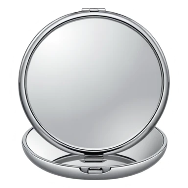 small round compact mirror sticker