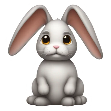 Acute detailed bunny plushy sticker