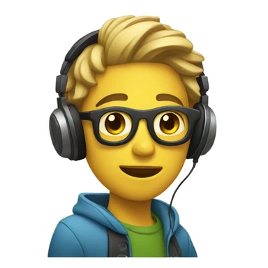 listening to music sticker