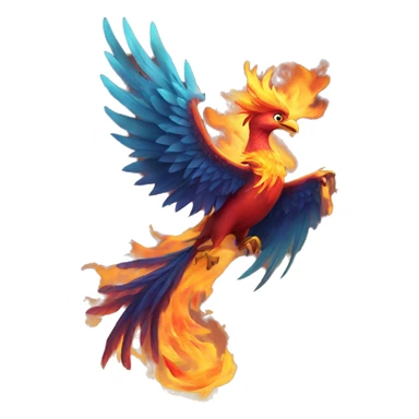 phoenix breathing fire sticker