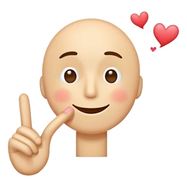 Stick man blowing a kiss sticker