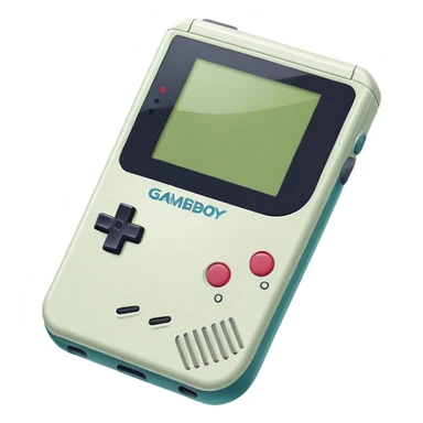 gameboy, simplified, flat color sticker