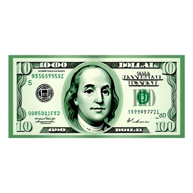 quiero un billete de 100 dolares sticker