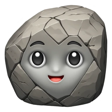 upside-down rock on sticker
