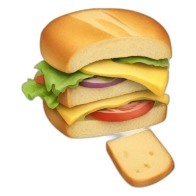 Chat avec un sandwich sticker