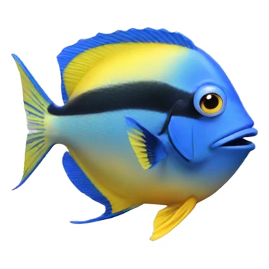 Blue tang fish Smoking a cigarette sticker