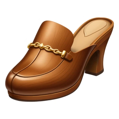 wood slipper with heels sticker