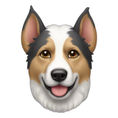 Hybride chien et licorne sticker