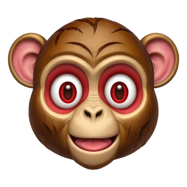 Monkey face steak sticker