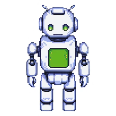 Android robot character 8-bit style sticker