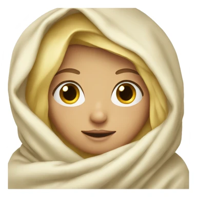 Blonde girl in blanket sticker