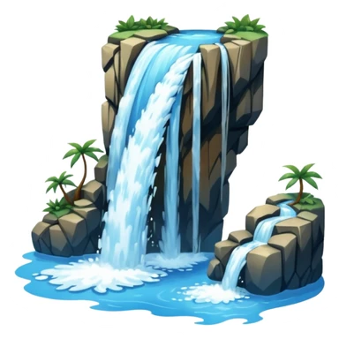 A waterfall cascading into a clear blue pool.



















































 sticker